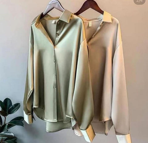 Luxury Satin Silk Shirt