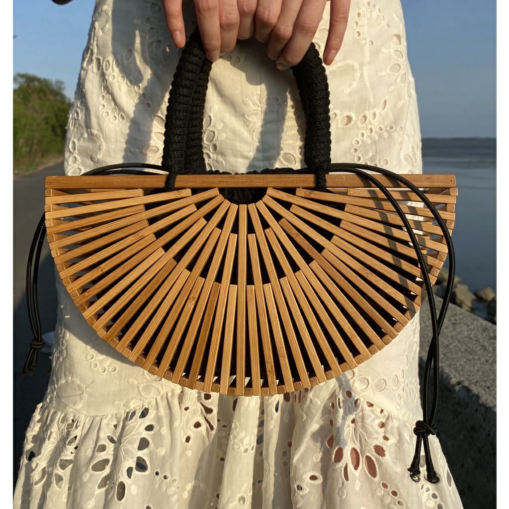Luxury Half Moon Bamboo Bag