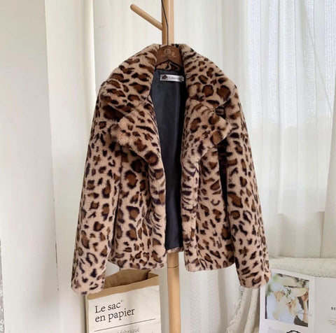 Leopard Faux Fur Coat