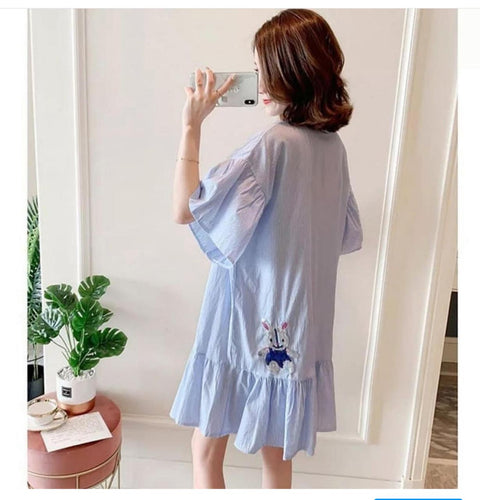 Bunny Sequins Shirt Dress