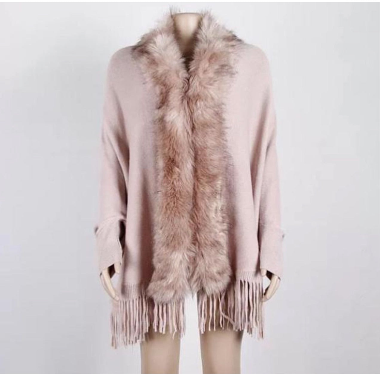Faux fur shawl