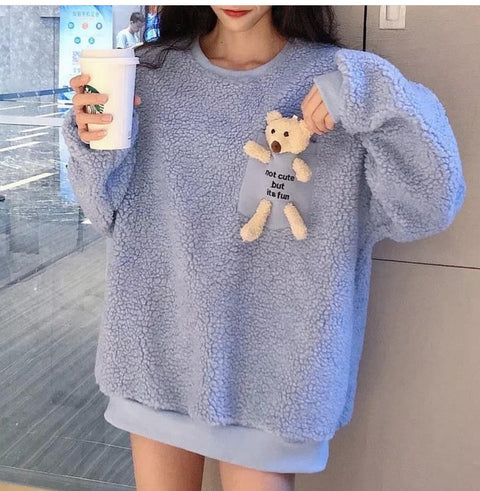 Fleece Teddy Sweatshirt