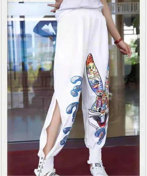 Bunny Embellished Track Pants
