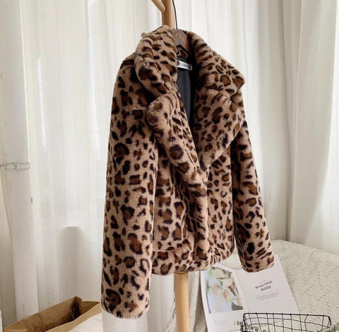 Leopard Faux Fur Coat