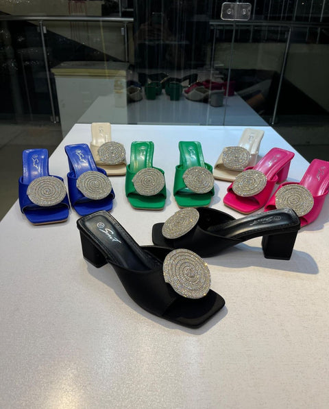 Swarosvki Rope Block Heels