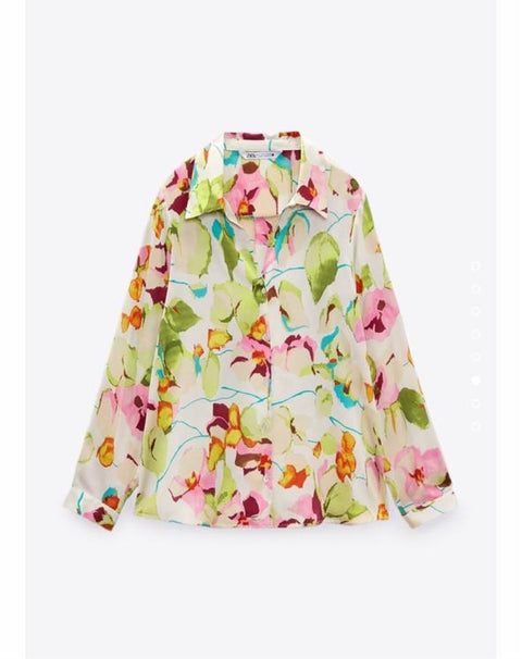 Floral Satin Shirt
