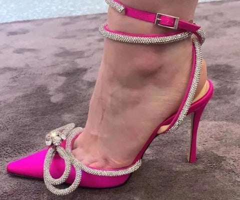 Luxury  Satin Bow Heels
