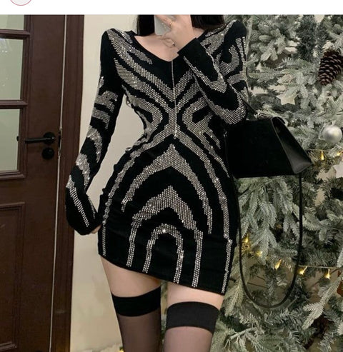 Luxury Rhinestone Party Dress