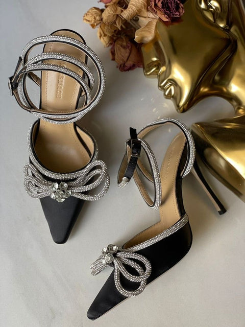 Luxury  Satin Bow Heels