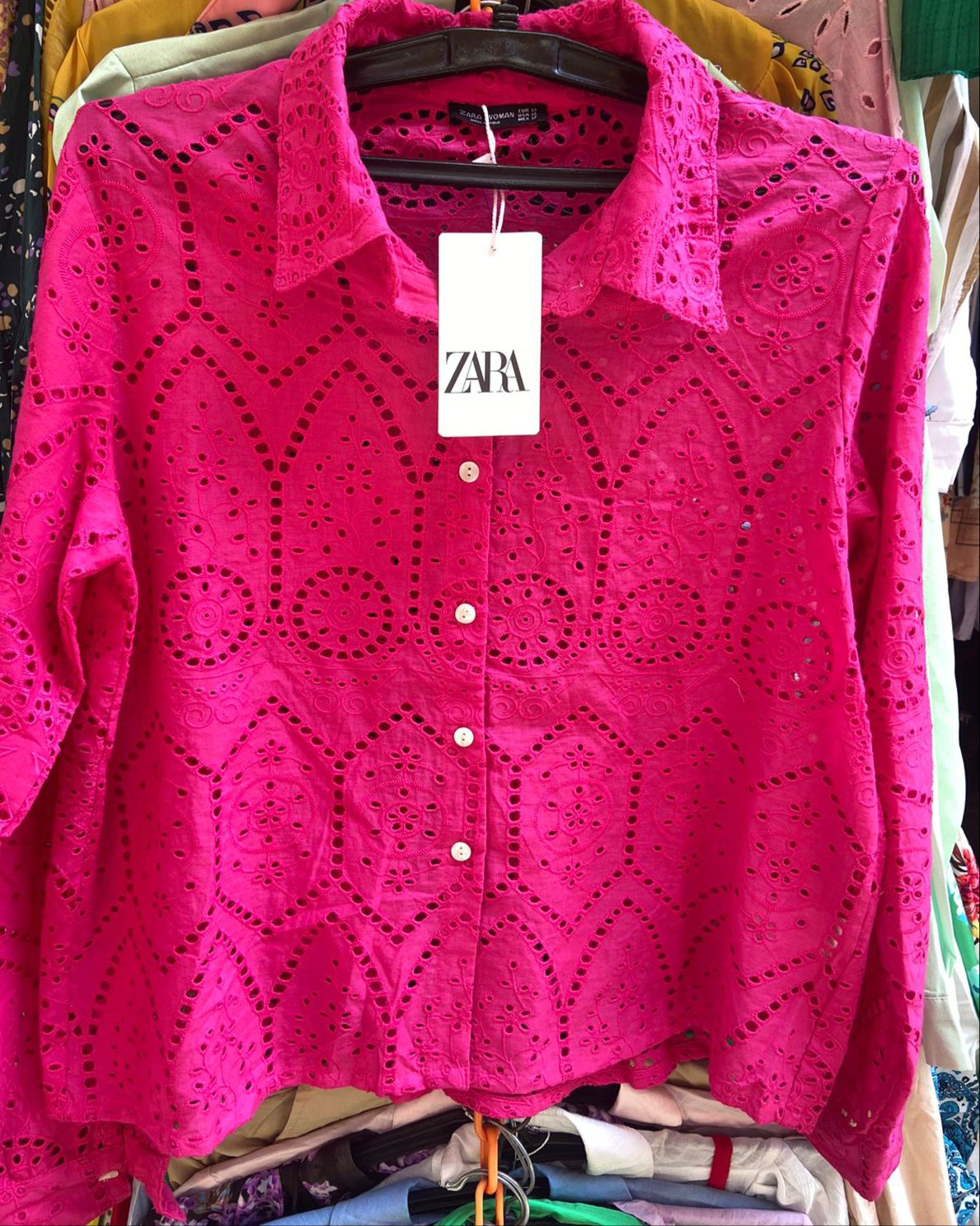 Pink Cutwork Shirt