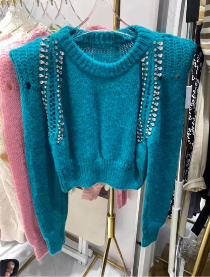 Embellished Knitted Pullover