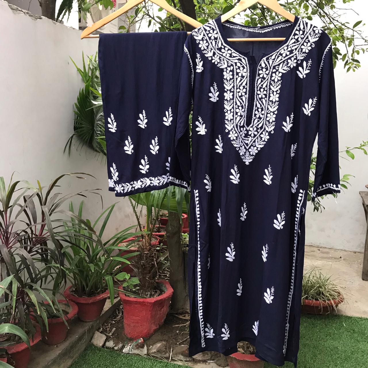 Cotton kurti plazzo sets