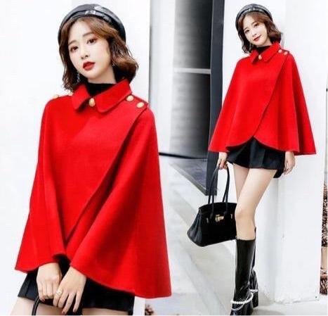 Faux Pearl Embellished Poncho