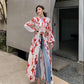 Luxury Floral Ruffle Slit Dress
