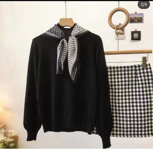 Vintage Scarf Style Sweater
