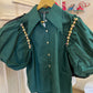 Embellished Puff Sleeve Shirt
