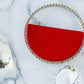 Christina rhinestone round clutch