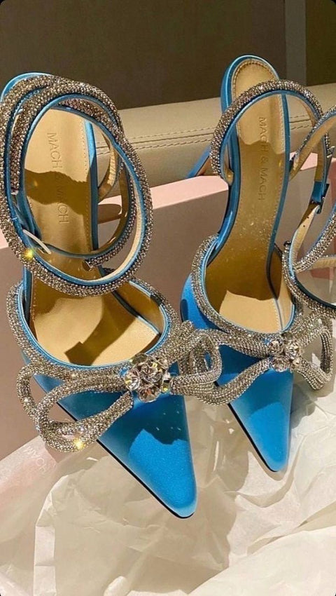 Luxury  Satin Bow Heels