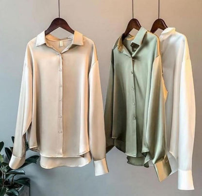Luxury Satin Silk Shirt