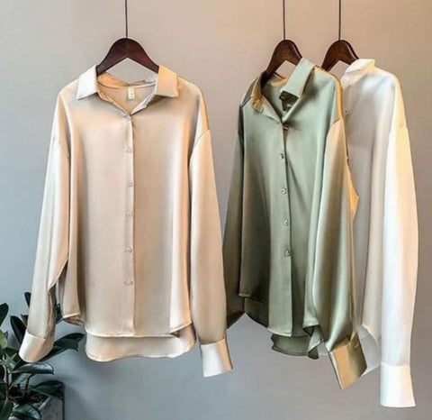 Luxury Satin Silk Shirt