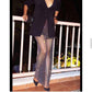 Rhinestone Mesh Pants