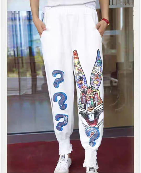 Bunny Embellished Track Pants