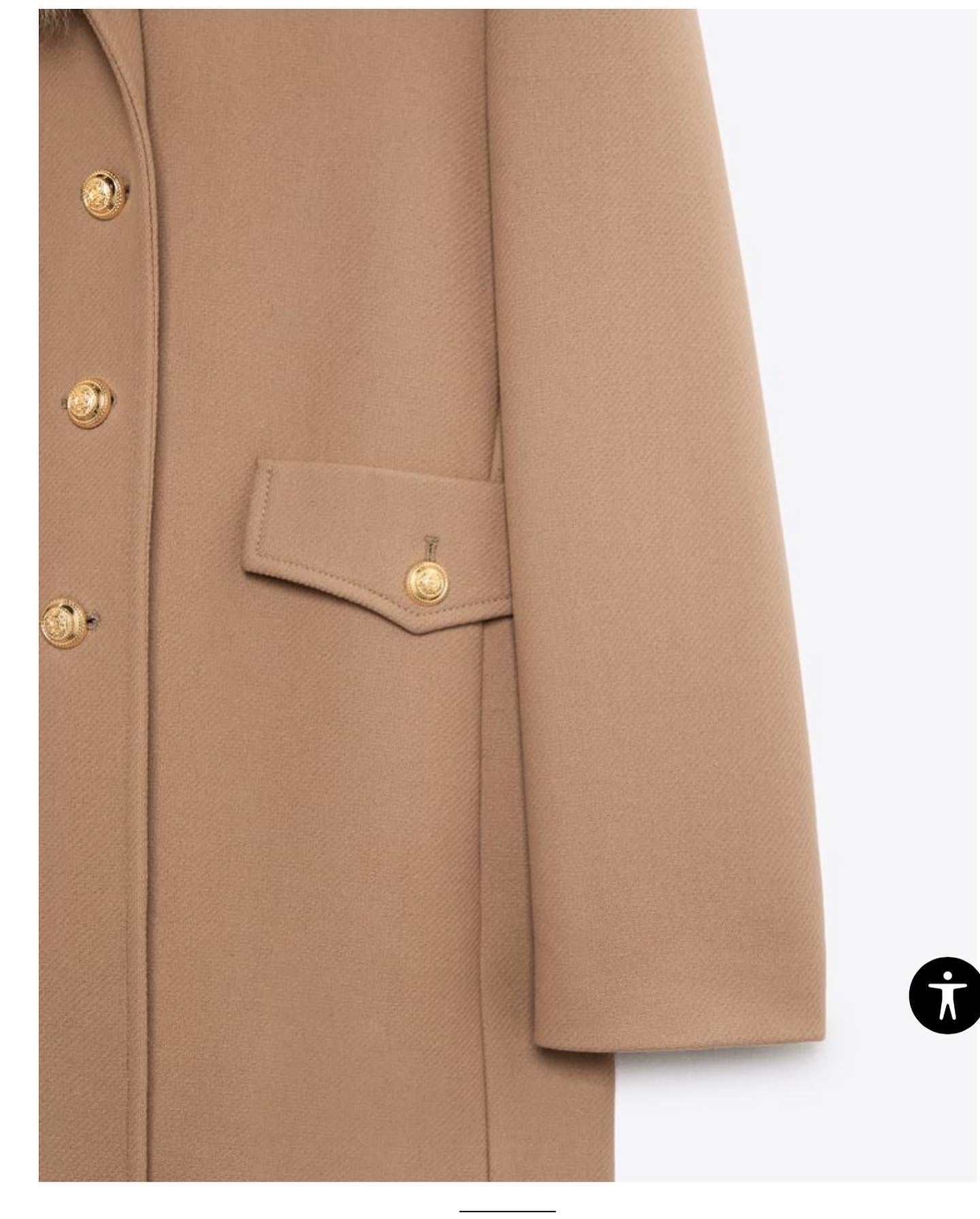 Luxury Coat With Detachable Faux Fur