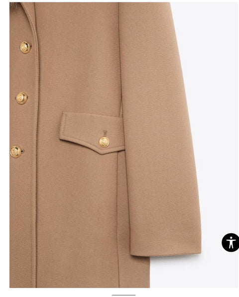 Luxury Coat With Detachable Faux Fur