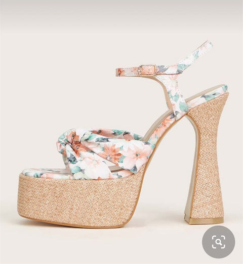 Zoey Floral Platform Heels