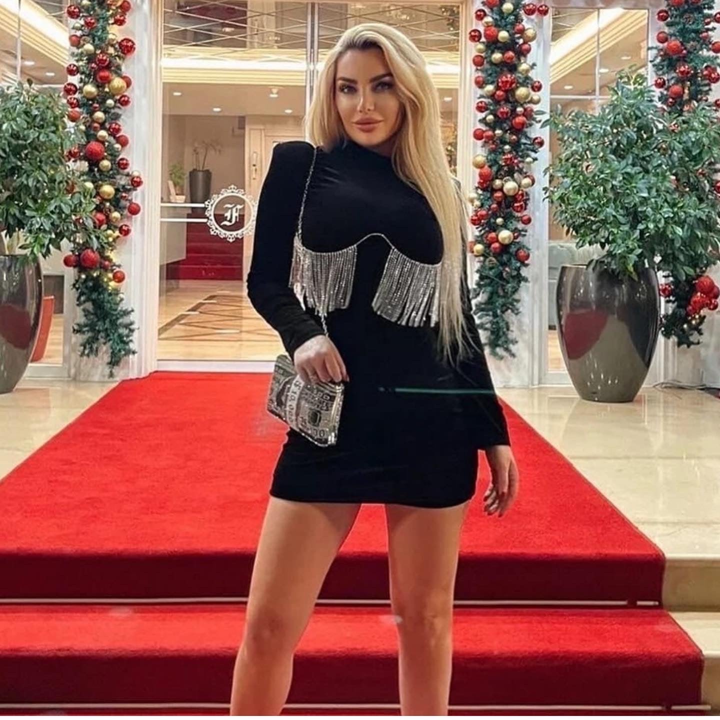 Velvet Tassel Dress