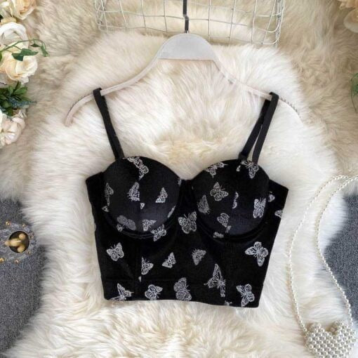 Butterfly Black Bustier