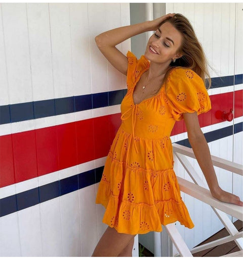 Stephy Cutwork Dress