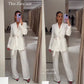 White Blazer Pant Set