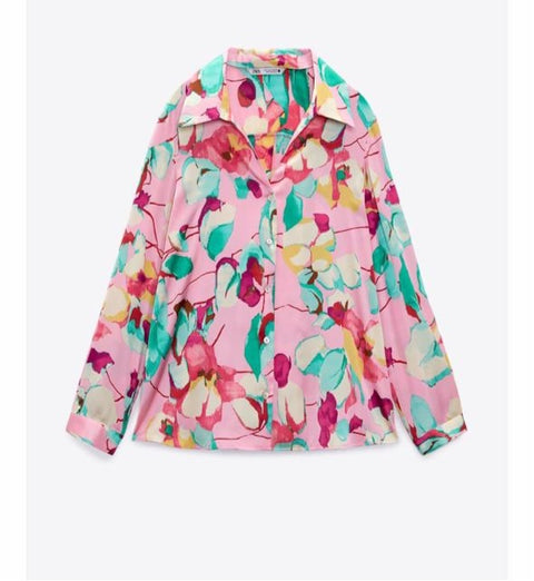 Floral Satin Shirt
