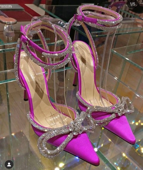 Luxury  Satin Bow Heels