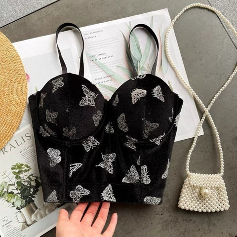 Butterfly Black Bustier