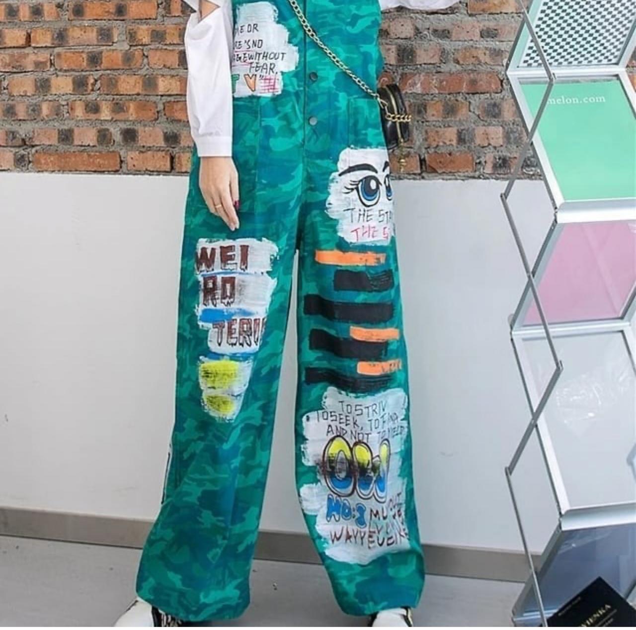 Camouflage Safari Style Overall Jumpsuit