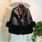Statement Leather Fur Jacket