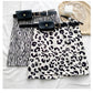 Zebra print bag belted skirt