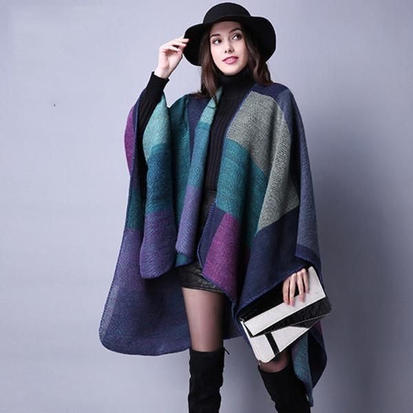Cashmere Vintage Plaid Shawl