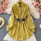 Mettalic Shirt Dress