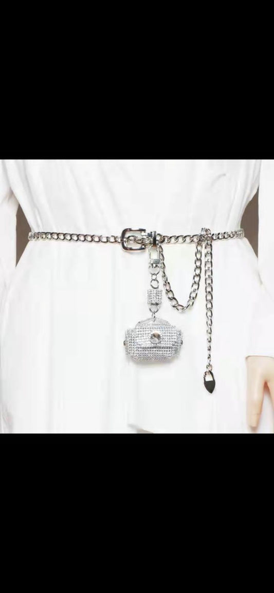 Mini Diamond Chain waist bag