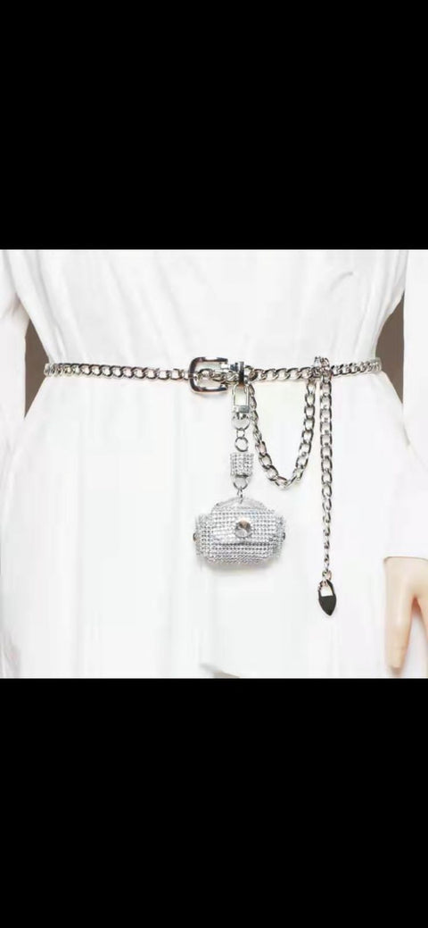 Mini Diamond Chain waist bag