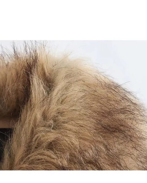 Luxury Coat With Detachable Faux Fur