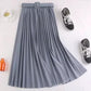 Pleated Skirt With Belt