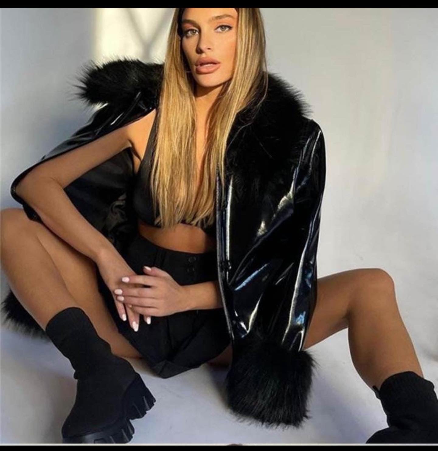 Chyla Leather Fur Jacket