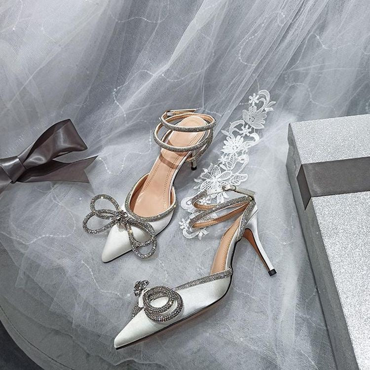 Luxury  Satin Bow Heels