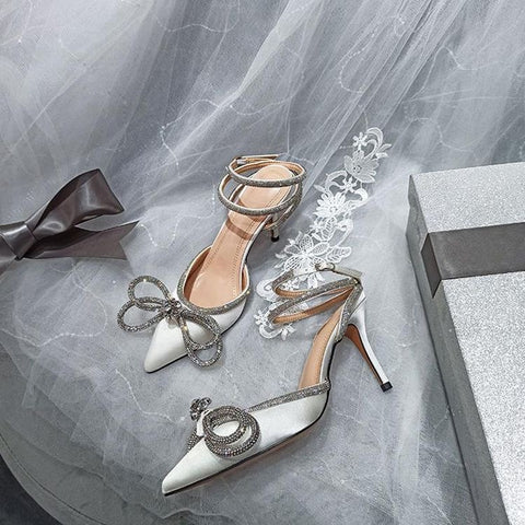 Luxury  Satin Bow Heels