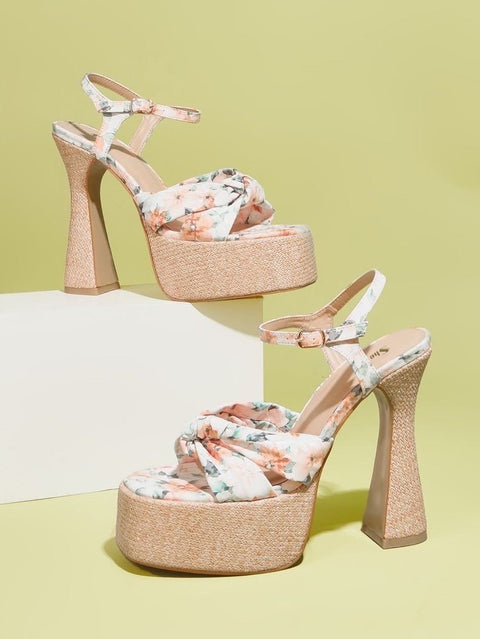Zoey Floral Platform Heels