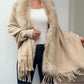 Faux fur shawl